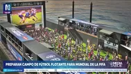 Mundial de Fútbol: preparan campo flotante en Seattle