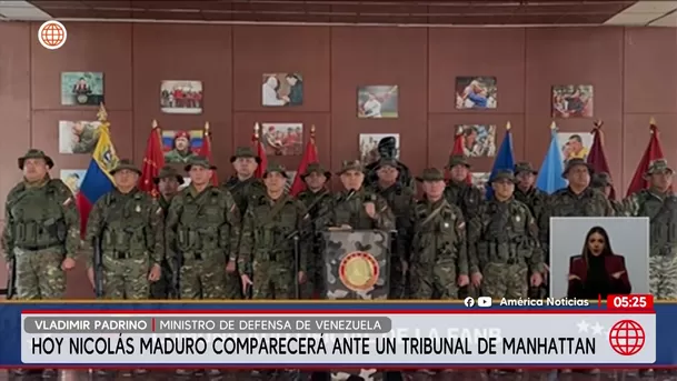 Nicolás Maduro comparece hoy ante tribunal de Manhattan tras su captura. Foto: América Noticias Nicolás Maduro comparece hoy ante tribunal de Manhattan tras su captura. Foto: América Noticias