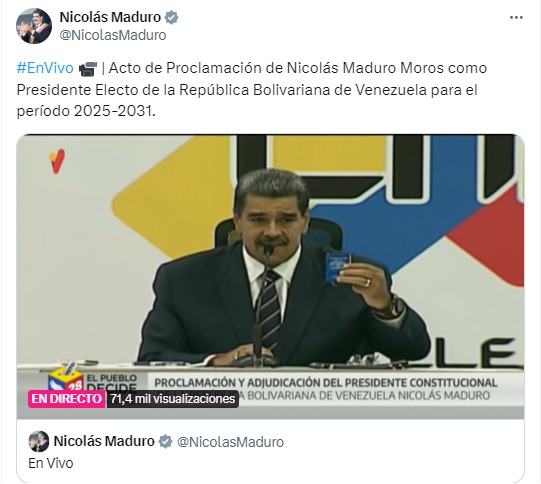 Nicolás Maduro es proclamado como presidente de Venezuela