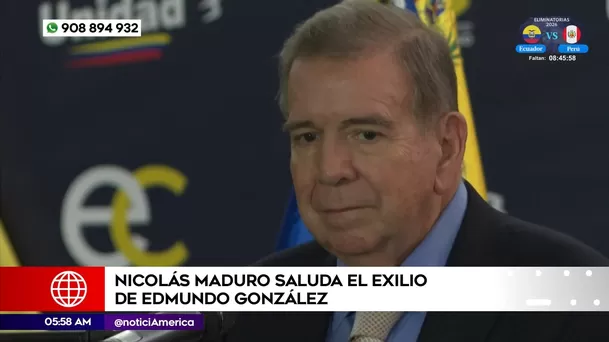 Nicolás Maduro saludó exilio de Edmundo González. Foto: América Noticias