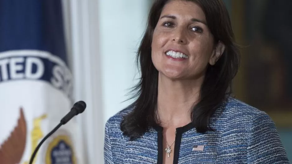 &quot;Hizo un trabajo fant&aacute;stico&quot;, dijo Trump sobre Haley, quien integra su gobierno desde enero de 2017. (Foto: AFP)