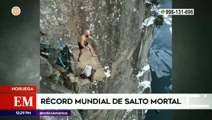 "Último vikingo" realizó salto mortal | Video: América Noticias