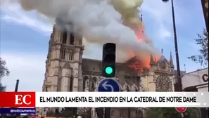 El mundo lamentó el incendio que dañó buena parte de la catedral Notre Dame. Foto: América Noticias