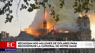 La catedral de Notre Dame de París (Francia) destruida parcialmente por un incendio. Foto: América Noticias