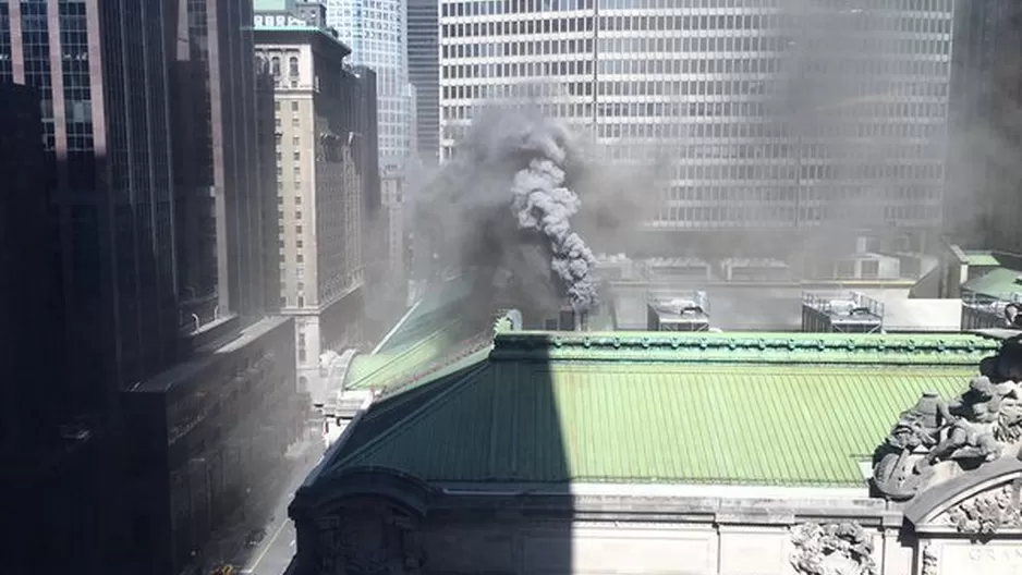 Los pasajeros y personal de seguridad en la Estación Central de Nueva York están en alerta. Foto: @Breaking911