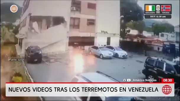 Nuevos videos muestran colapso de edificios e interrupción de servicios tras terremotos en Venezuela. Foto: América Noticias