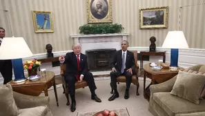 Barack Obama se reúne con Donald Trump en la Casa Blanca. (Vía: AFP)