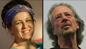 Olga Tokarczuk y Peter Handke ganan el Nobel de Literatura de 2018 y 2019, respectivamente. Foto: AFP/Video: Canal N