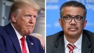 Donald Trump y Tedros Adhanom Ghebreyesus. Foto: AFP