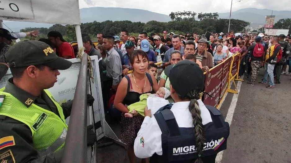 Masiva migración venezolana por crisis. Foto: AFP