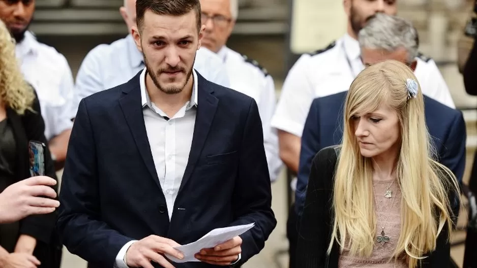 Padres del bebé británico Charlie Gard. Foto: AFP