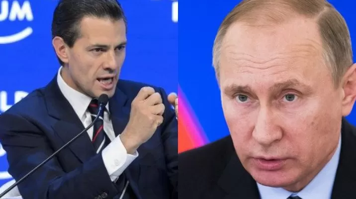 Enrique Peña Nieto y Vladimir Putin. (Vía: AFP) Enrique Peña Nieto y Vladimir Putin. (Vía: AFP)