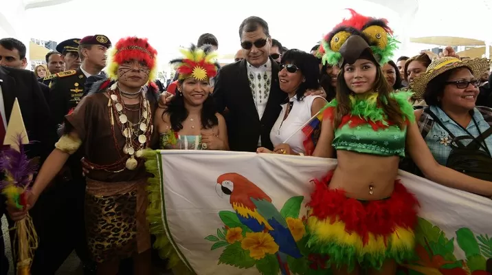 "El paraíso es ecuatoriano. Y no necesitas morirte, ya estás en el paraíso", dijo el mandatario. (Vía: AFP) "El paraíso es ecuatoriano. Y no necesitas morirte, ya estás en el paraíso", dijo el mandatario. (Vía: AFP)