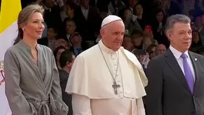 Papa Francisco llegó a Bogotá, Colombia. Captura: @elpapacol