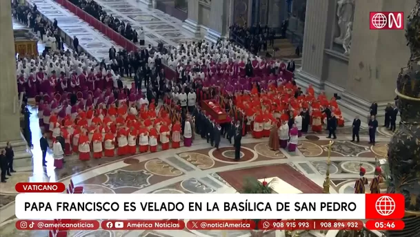 Papa Francisco es velado en la Basílica de San Pedro en El Vaticano. Foto: América Noticias