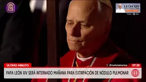 El papa León XIV será internado este martes para una cirugía en el pulmón. Foto y video: América Noticias