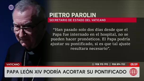 Papa León XIV podría acortar su pontificado. Foto: América Noticias Papa León XIV podría acortar su pontificado. Foto: América Noticias