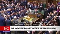 El parlamento británico rechazó por tercera vez el Brexit. Foto: América Noticias