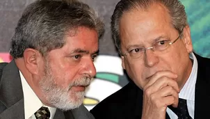  Luiz Inácio Lula da Silva y José Dirceu durante una ceremonia en el Palacio de Planalto / Foto: AFP