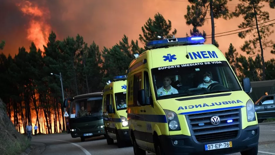 Incendio en Pedrógao Grande, Portugal. Foto: AFP