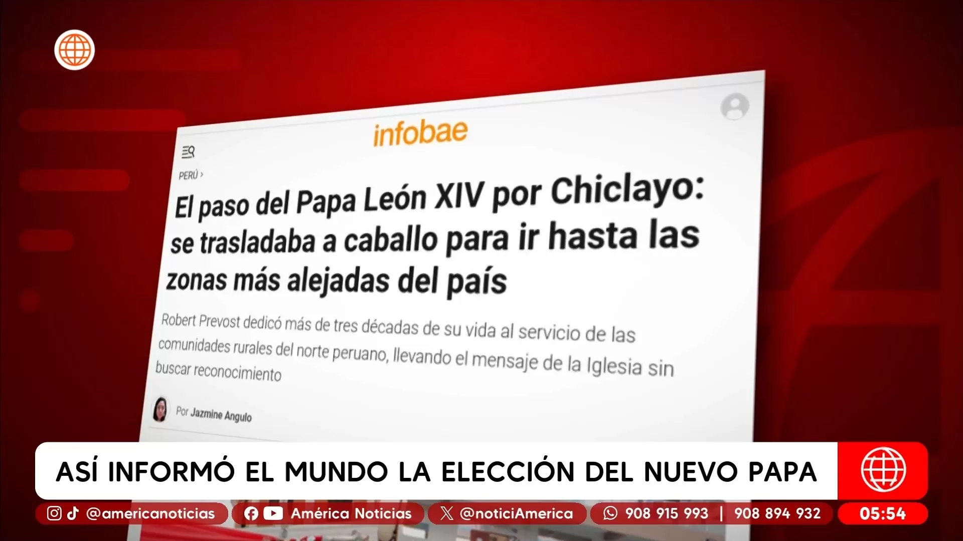 Así informó el mundo la elección del nuevo Papa. Foto: América Noticias Así informó el mundo la elección del nuevo Papa. Foto: América Noticias