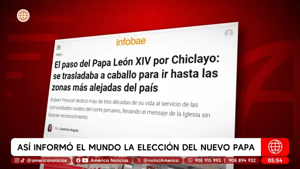 Así informó el mundo la elección del nuevo Papa. Foto: América Noticias Así informó el mundo la elección del nuevo Papa. Foto: América Noticias