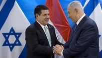 Horacio Cartes y Benjamín Netanyahu. Foto: AFP / Video: Twitter @PresidenciaPy