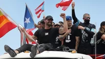 Miles de manifestantes, encabezados por artistas y deportistas de Puerto Rico, exigieron hoy. Foto: AFP/Video: Canal N