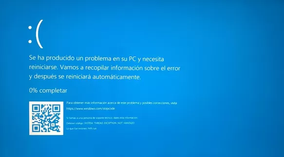 Pantalla azul apareció en diversos dispositivos del mundo