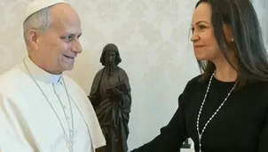 El papa León XIV recibió a la líder opositora venezolana María Corina Machado en una audiencia privada. Video: Canal N