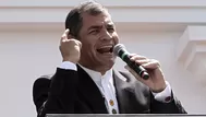 Rafael Correa sufre caída durante una entrevista