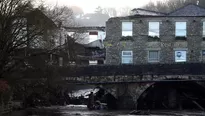 Las calles de York quedaron inundadas tras fuertes lluvias. Foto: AFP