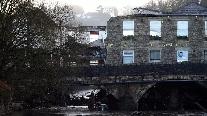 Las calles de York quedaron inundadas tras fuertes lluvias. Foto: AFP Las calles de York quedaron inundadas tras fuertes lluvias. Foto: AFP