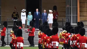 Reino Unido: la reina Isabel II recibe a Donald Trump en el Palacio de Buckingham. Foto: AFP