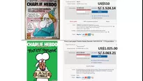 Las subastas de Charly Hebdo con más acogida en ebay para el Perú