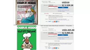 Las subastas de Charly Hebdo con más acogida en ebay para el Perú