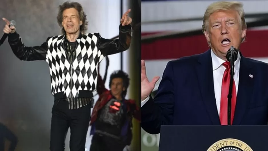 Los Rolling Stones y Donald Trump. Foto: NME