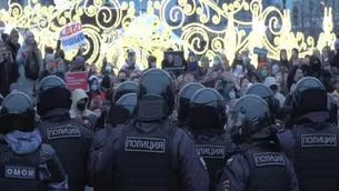 Rusia: 3500 detenidos en protestas en apoyo al opositor Alexéi Navalny. Foto: AFP