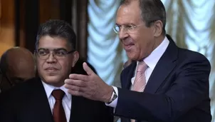 El ministro de Relaciones Exteriores de Venezuela, El&iacute;as Jaua, se reuni&oacute; en Mosc&uacute; con su colega ruso Sergu&eacute;i Lavrov. Foto: AFP