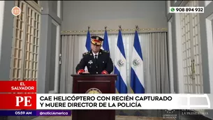 Capturado y director de la Policía de El Salvador murieron en accidente aéreo. Foto y video: América Noticias