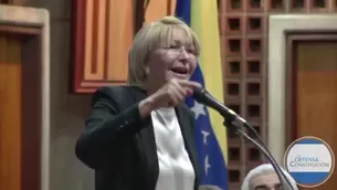 “Sigo siendo la fiscal” general de Venezuela, dice Luisa Ortega. Video: AFP