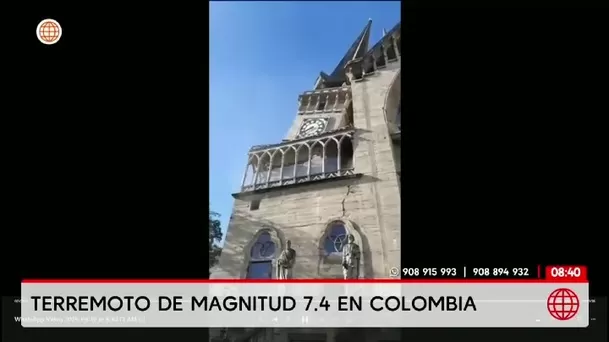 Terremoto de 7,4 remece Colombia/ América Noticias