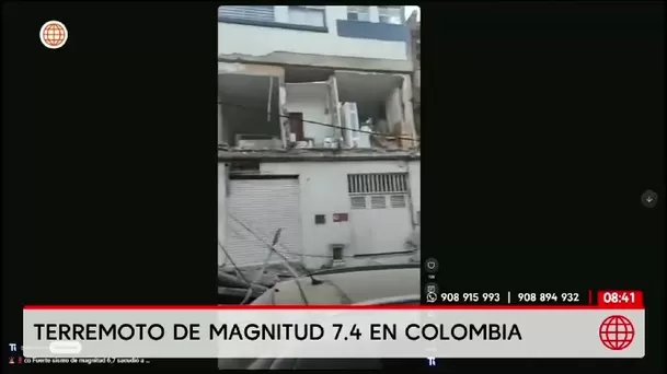 Un terremoto en Colombia de magnitud 7,4 remeció Chocó y se percibió en Medellín, Cali y Bogotá./ América Noticias