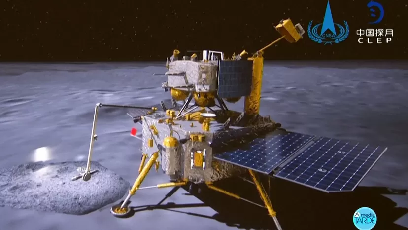 Sonda espacial china retorna a la Tierra tras aterrizar en la Luna