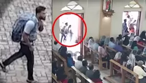 Sri Lanka: el momento en que terrorista suicida llega a iglesia antes de atentado. Foto: captura