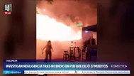 Tailandia: investigan negligencia tras incendio en pub