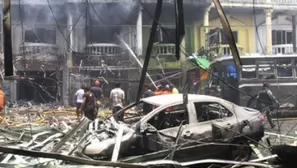 La explosión sucedió en el mercado llamado Center Point, que se encuentra a un centenar de metros de la Alcaldía. (Vía: Twitter)