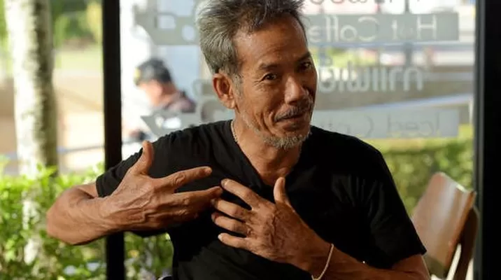 Chaiyananta Peeranarong, de 60 años, ex comando de la Armada tailandesa. (Foto: AFP) Chaiyananta Peeranarong, de 60 años, ex comando de la Armada tailandesa. (Foto: AFP)