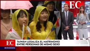 Taiwán legaliza el matrimonio entre personas del mismo sexo y marca un hito en Asia. Foto: América Noticias