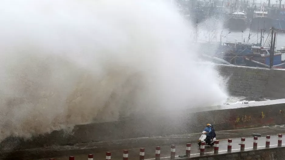 Tif&oacute;n en Taiw&aacute;n. (V&iacute;a: AFP)